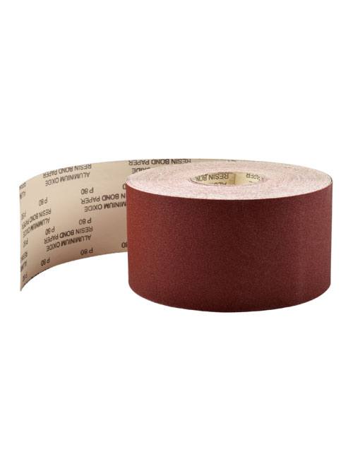 A roll of red aluminium oxide sandpaper